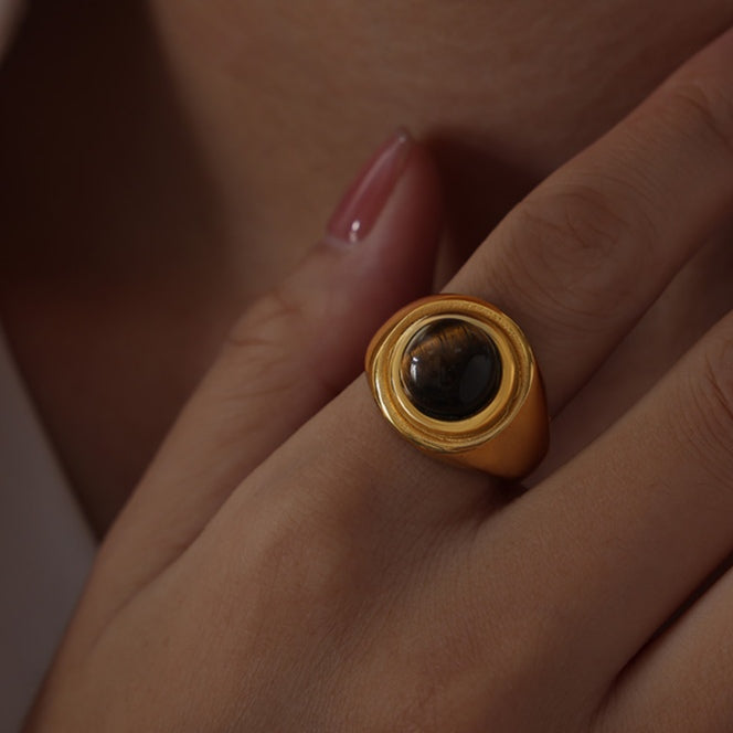 Natural Tiger Eye Ring