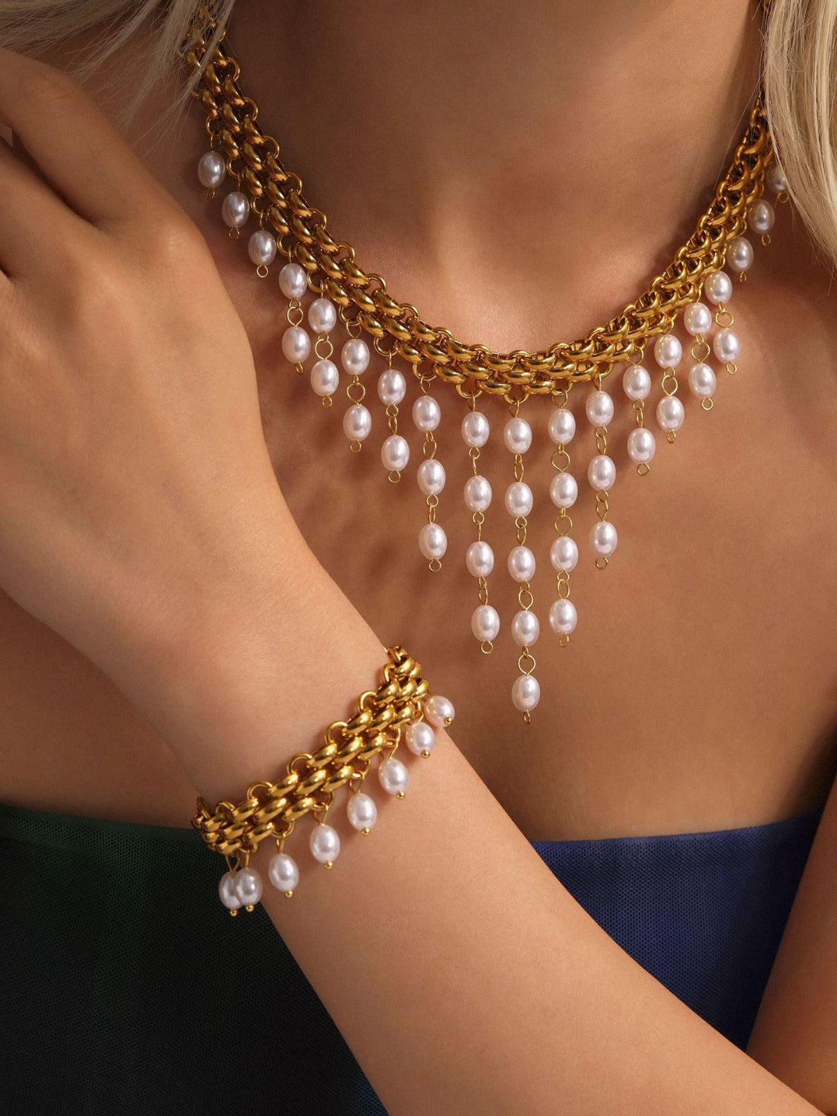 Woven Pearl Necklace