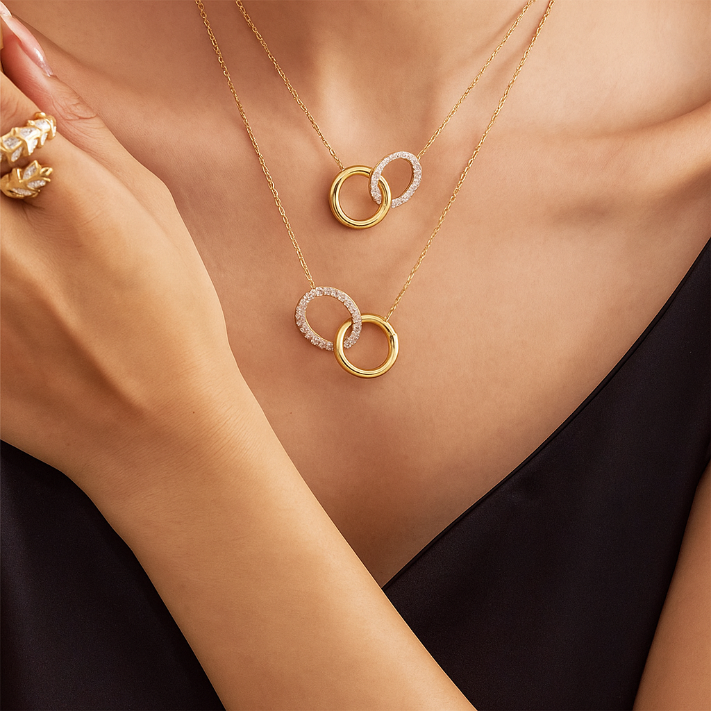 Infinity Bond Zirconia Necklace