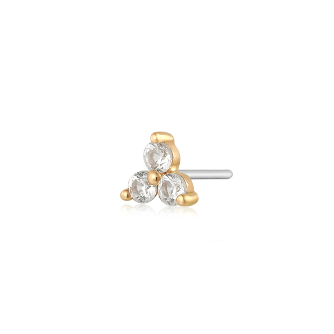 Trinity Threaded Stud Earring