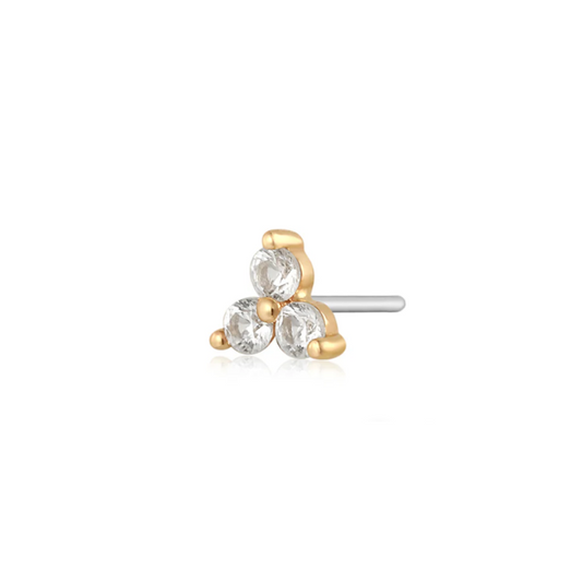 Trinity Threaded Stud Earring