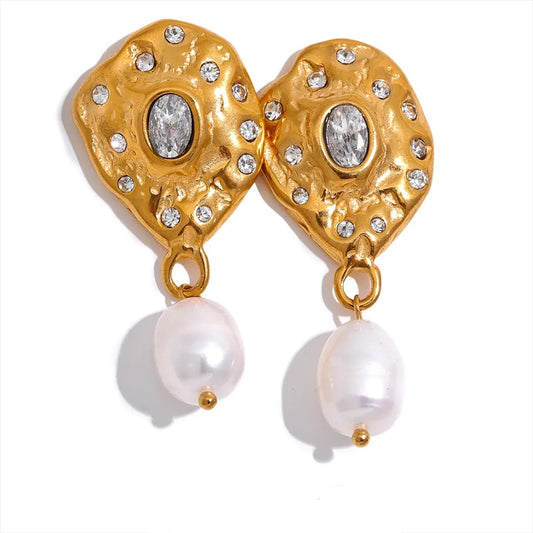 Vintage Natural Fresh Water Pearl Earrings