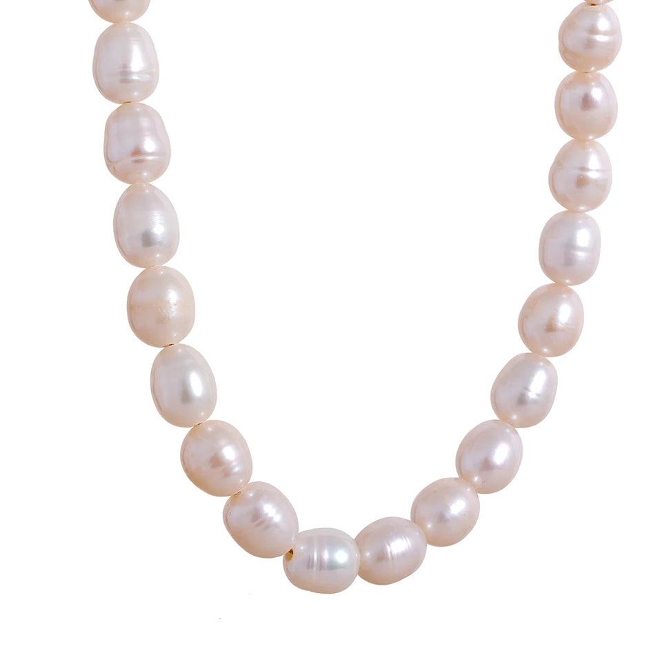 Luxurious Natural Fresh Water Pearl Strand Necklace