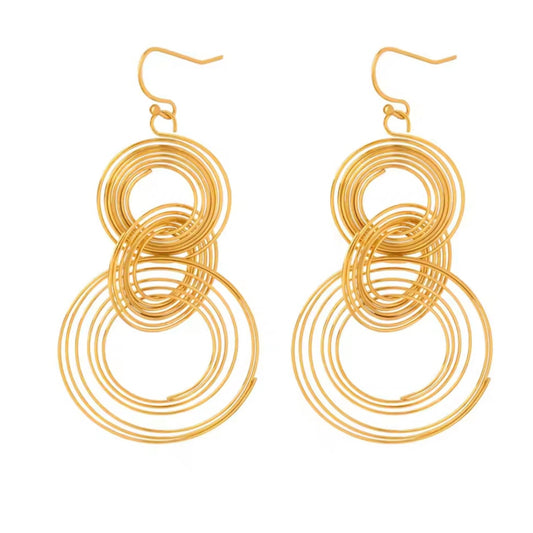 Trio Circle Earrings