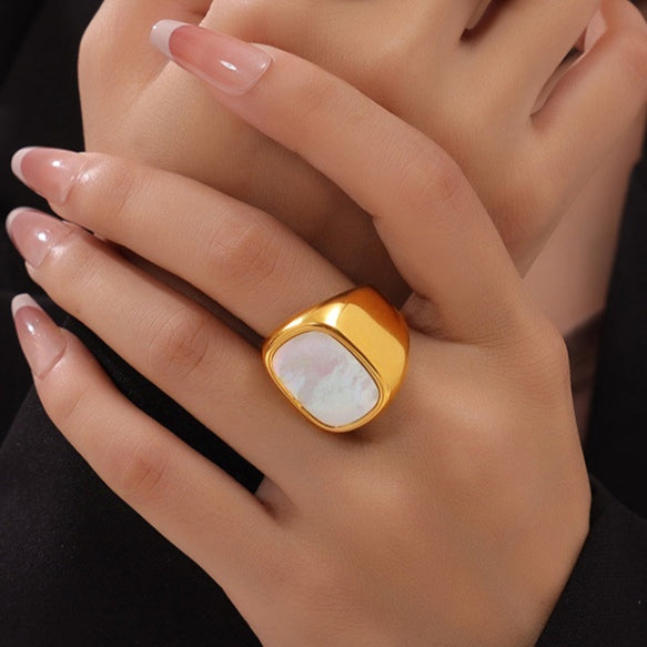 Chunky Mother Of Pearl Ring