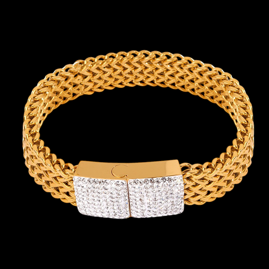 Cubic Zirconia Weave Bracelet