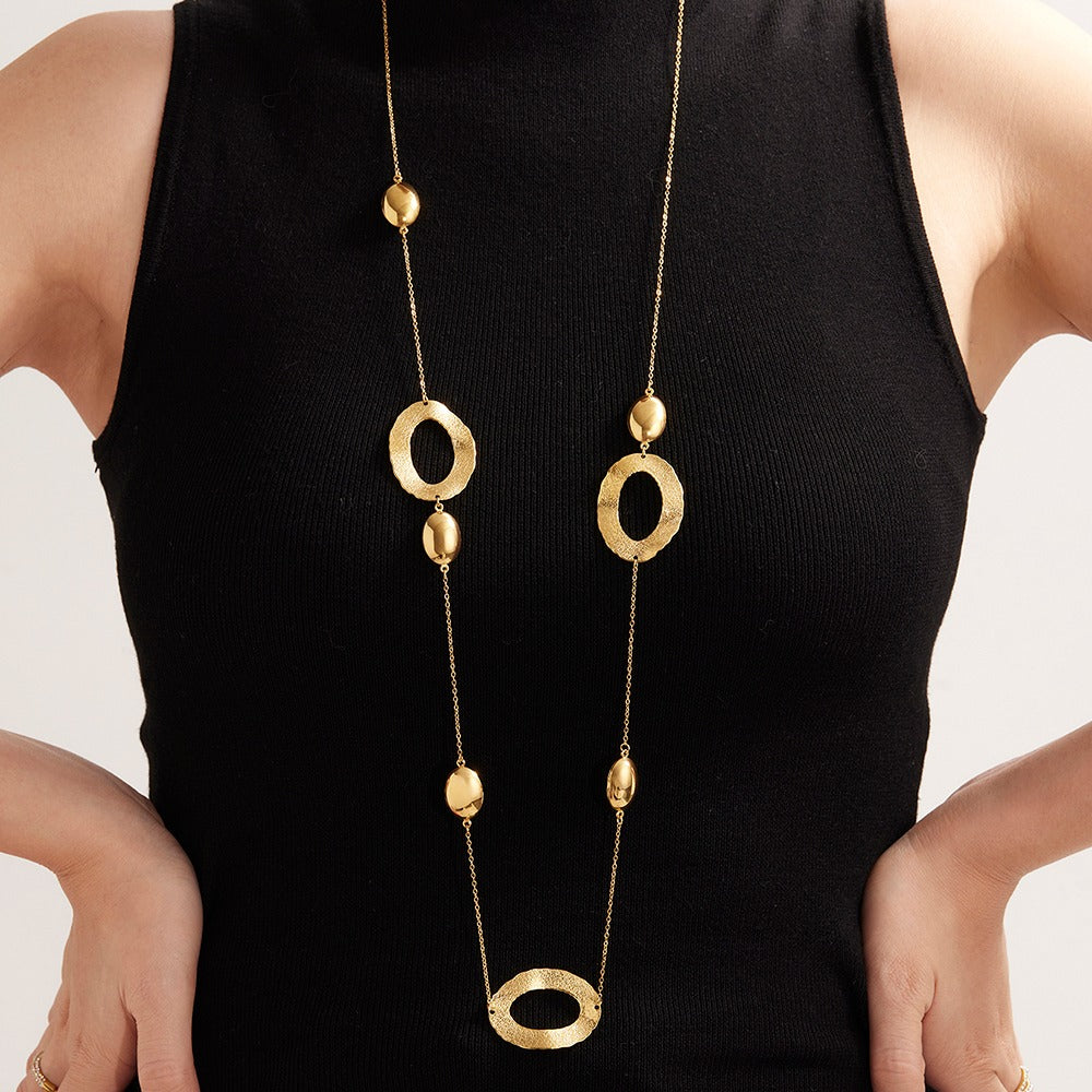 Ellipse Elegance Long Necklace