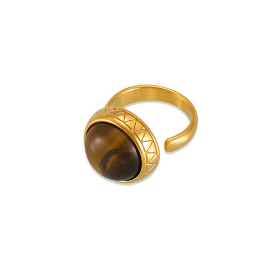 Golden Tiger Eye Adjustable Ring
