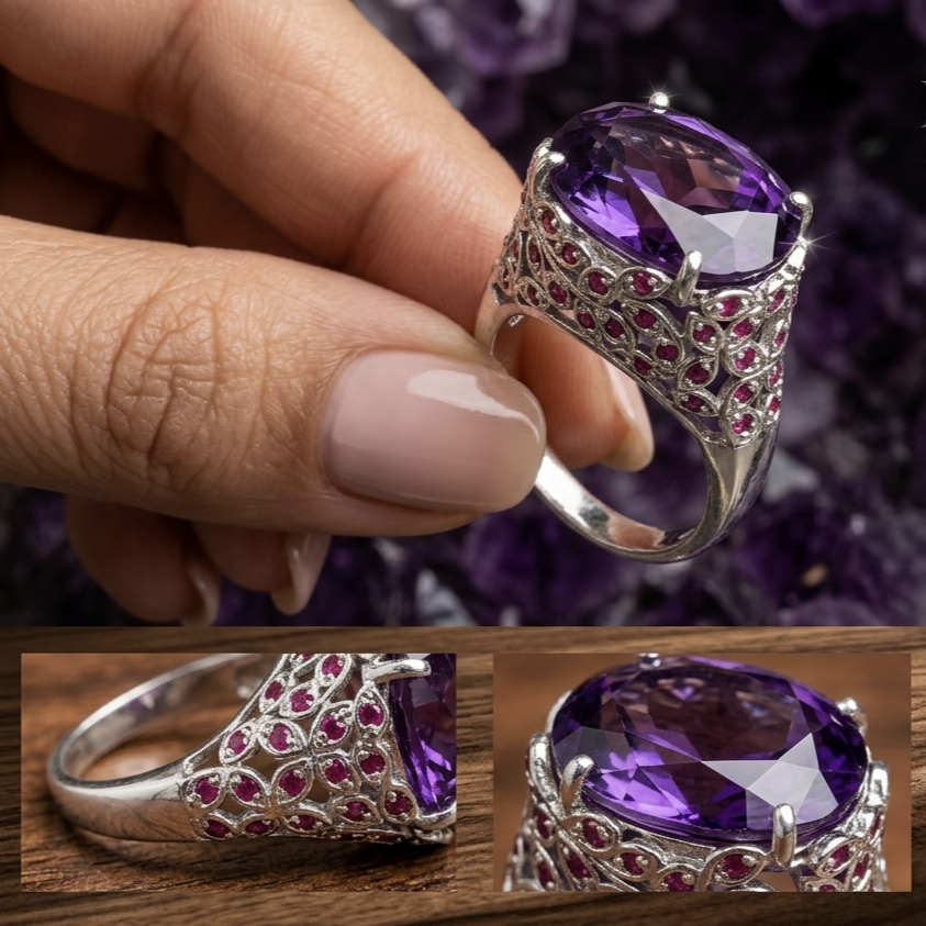 Amara Amethyst Ring