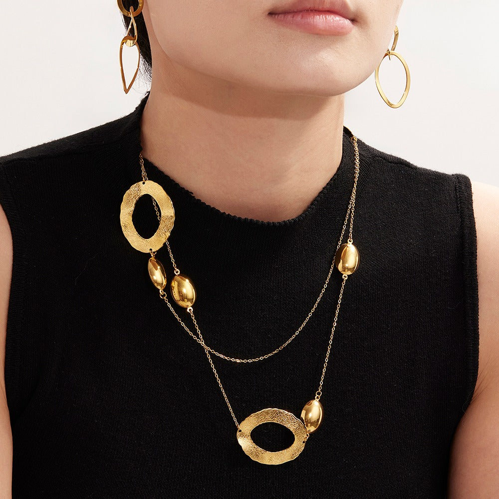 Ellipse Elegance Long Necklace