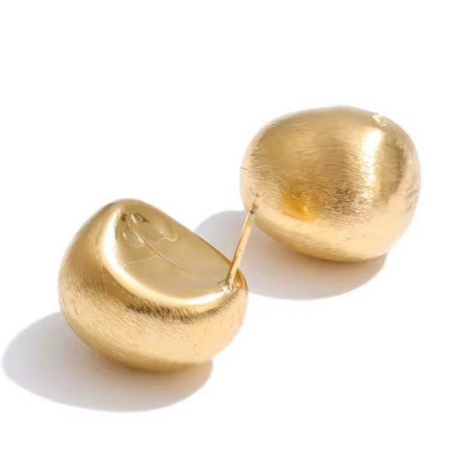 Brushed Pebble Studs